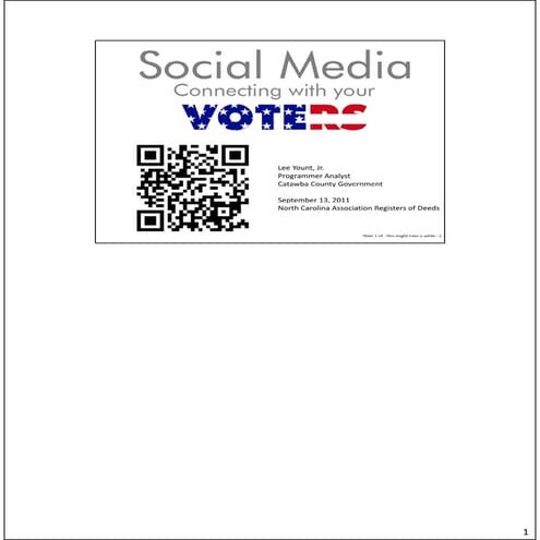 Social Media - Connecting With Your Voters