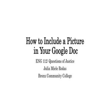How to Include a Picture in a Google Doc