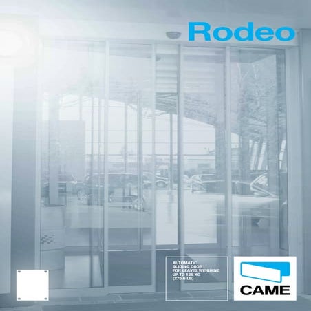 Rodeo - AUTOMATIC SLIDING DOOR FOR LEAVES WEIGHING UP TO 125 KG (275.6 LB)