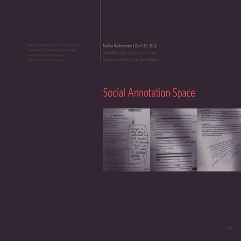 Social Annotation Space, presentation