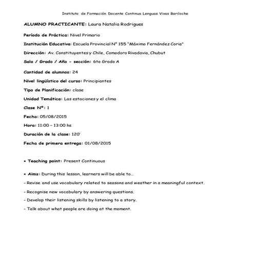 Rodrigues -  TPD - Segundo período - Planificación 1