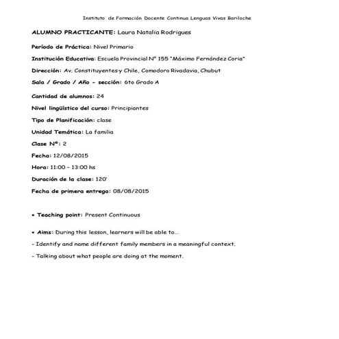 Rodrigues -  TPD - Segundo período - Planificación 2 