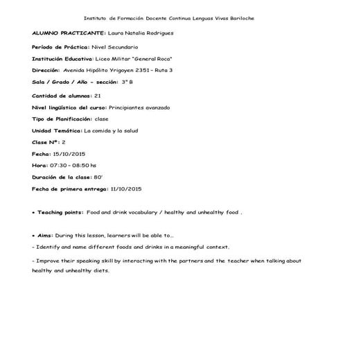 Rodrigues -  TPD - Tercer Período - Planificación 2 