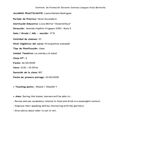 Rodrigues -  TPD - Tercer Período - Planificación 3 