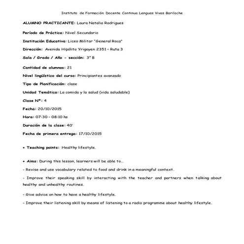 Rodrigues - TPD - Tercer Período - Planificación 4 