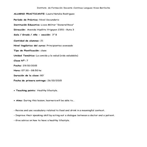 Rodrigues - TPD - Tercer Período - Planificación 7 