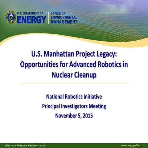 Rod Rimando - Opportunities for advanced robotics in nuclear cleanup | PDF