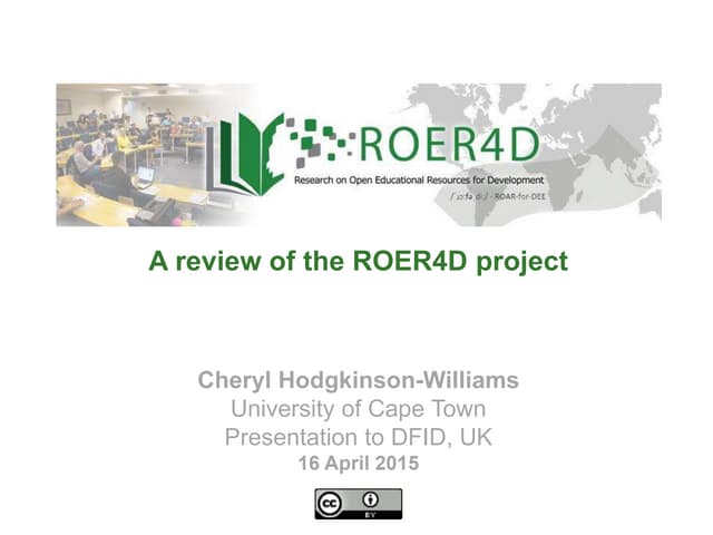ROER4D presentation to DFID