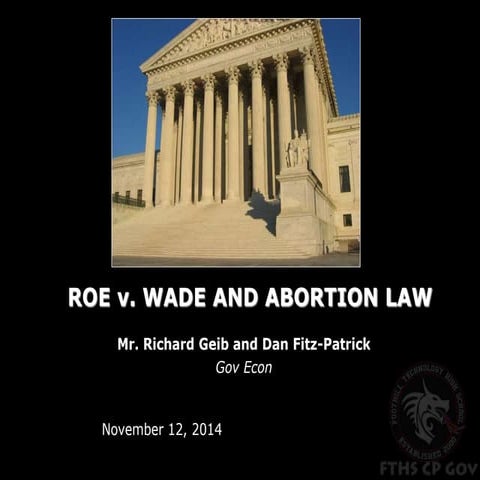 Roe v. Wade: Reproductive Rights and American Law