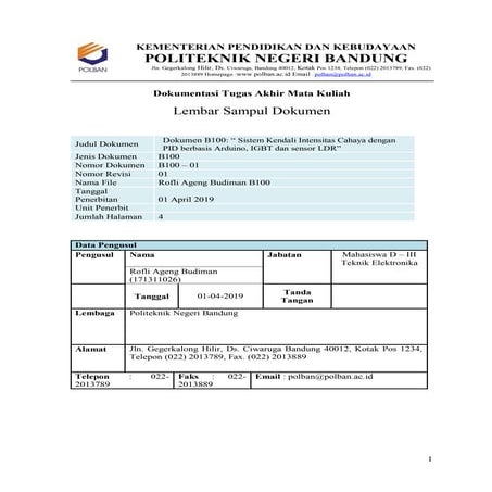 Rofli ageng budiman b100 b600