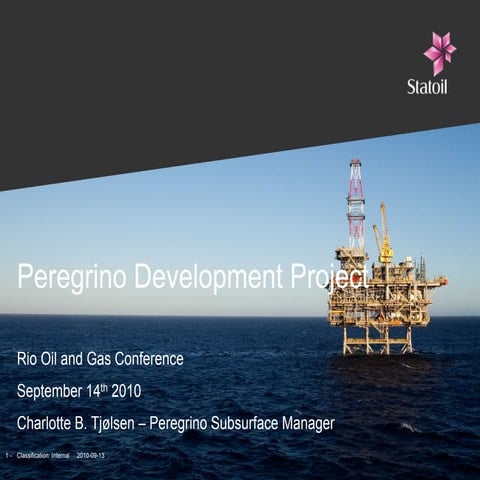 Rio oil and gas   peregrino field development