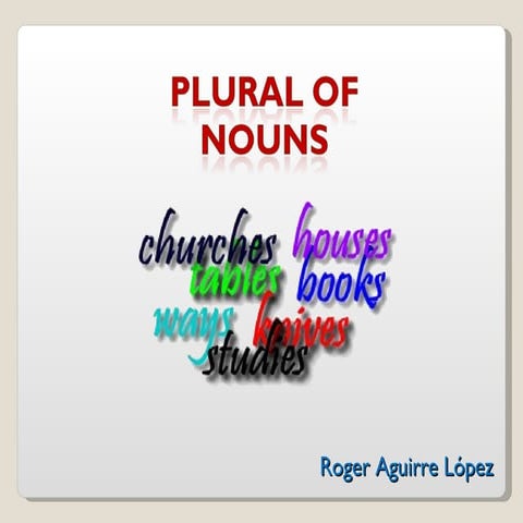 Plural of nouns
