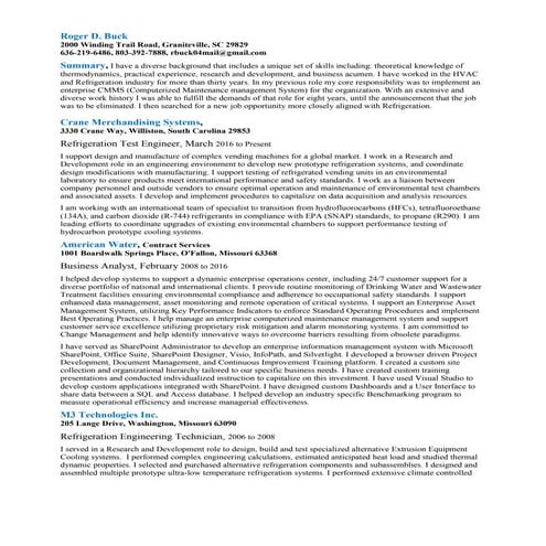 Roger buck   new resume