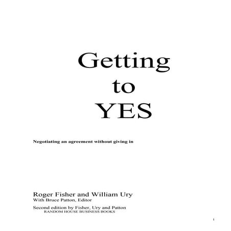 Roger Fisher, William L. Ury, Bruce Patton - Getting to Yes_ Negotiating Agre...