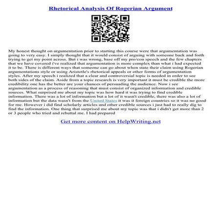 Rogerian Essay Outline | PDF