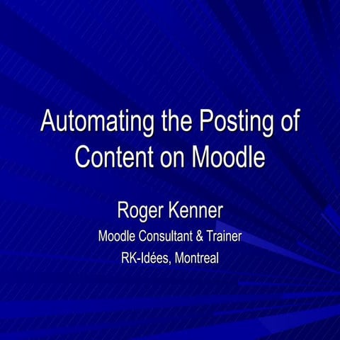 Roger Kenner Automating Posting