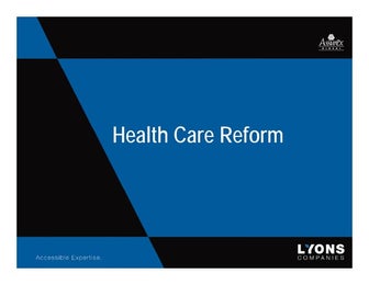 Roger Kirtley, Lyons Companies, Health Care Reform Legislation Panel, June 2,...