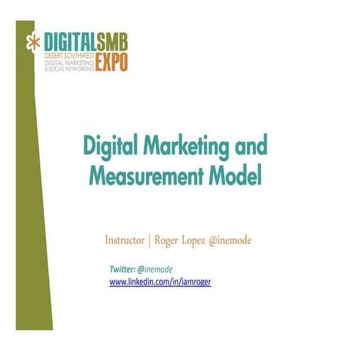 Ecommerce School: Roger Lopez on Digital Measurement Model