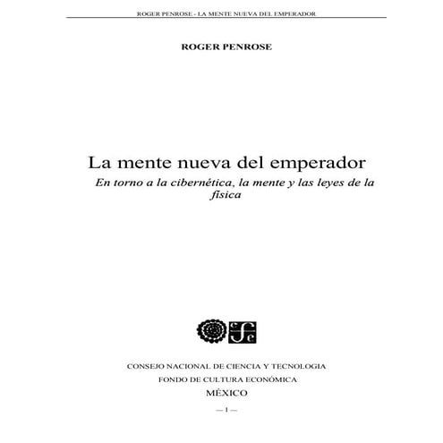 Roger penrose   la mente nueva del emperador