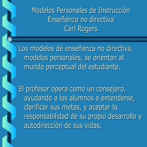 Modelo de educación personalizada de Carl Rogers