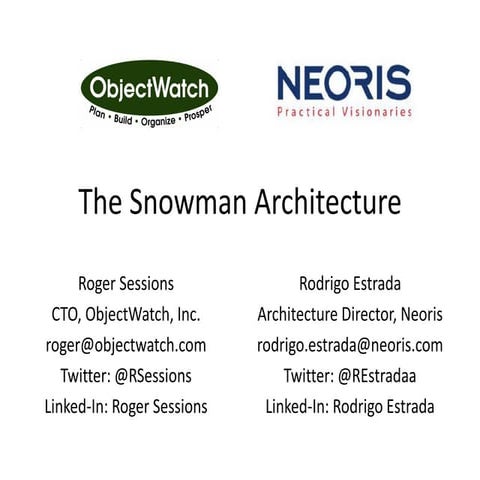 Roger Sessions - The Snowman Architecture