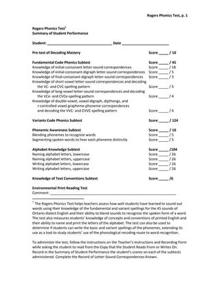 San diego quick assessment graded word list | PDF