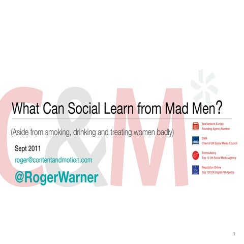 What Social Media Can Learn From #MadMen 