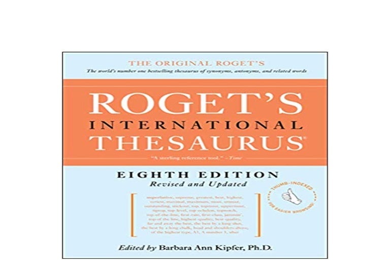 rogets international thesaurus 4th edition pdf download
