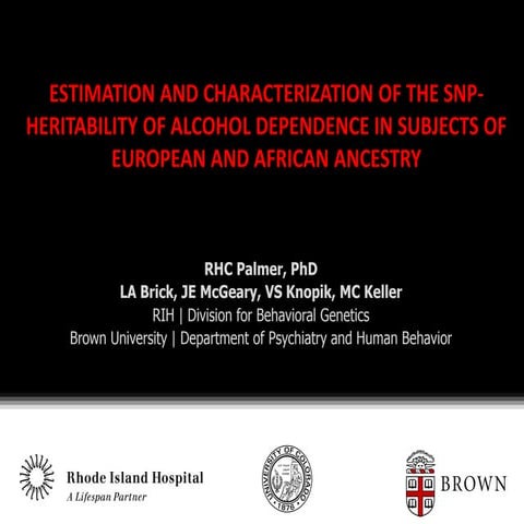 Investigating Shared Additive Genetic Variation for Alcohol Dependence