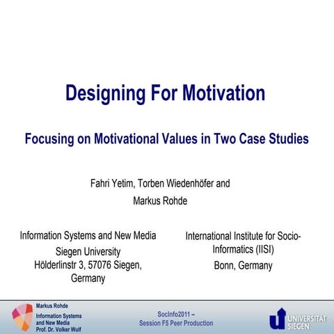 Designing for motivation | PPT