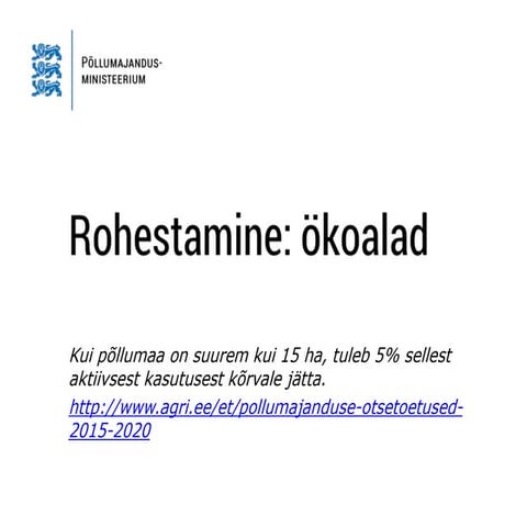 Rohestamine: ökoalad
