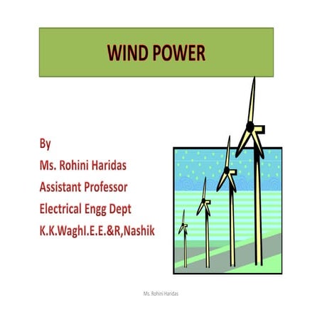 Rohini haridas wind energy