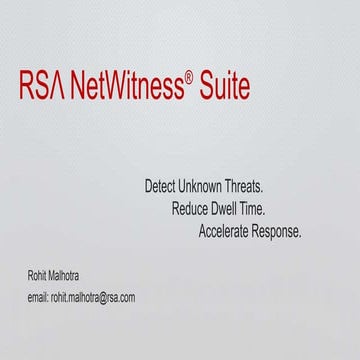 Detect Unknown Threats, Reduce Dwell Time, Accelerate Response