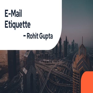 Email Etiquette Presentation with Do's, Don'ts & Email Structure