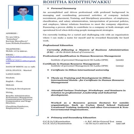 Rohitha cv updated 1 | DOC