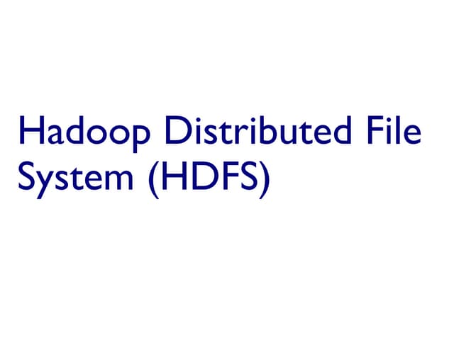 Hadoop HDFS by rohitkapa