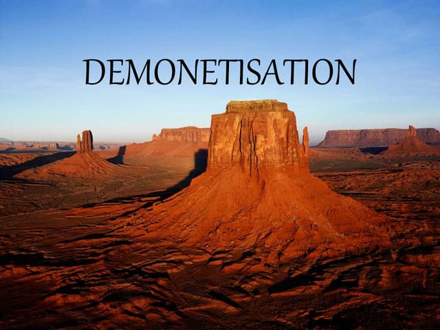 demonetisation