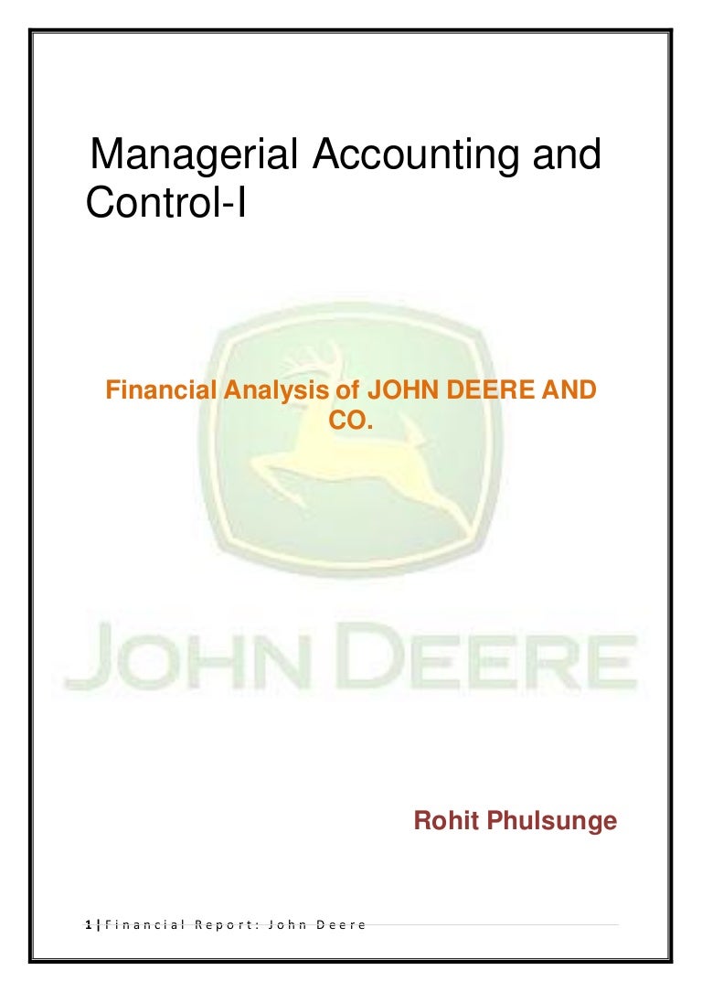 John deere financial report 2010