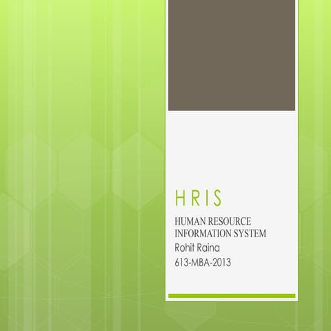 Human resource information systems (1) | PPTX