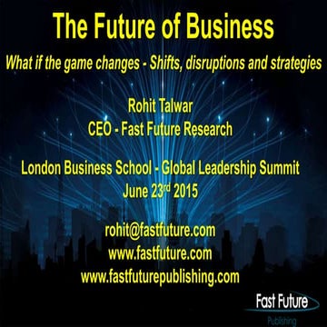 The game changes: shifts, disruptions and strategies