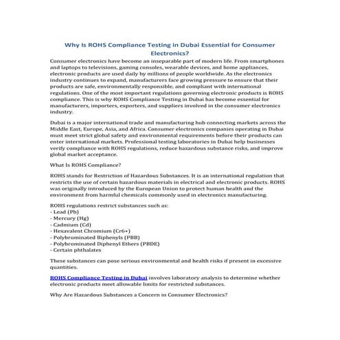 What Is RoHS And What Is RoHS Compliance.pdf