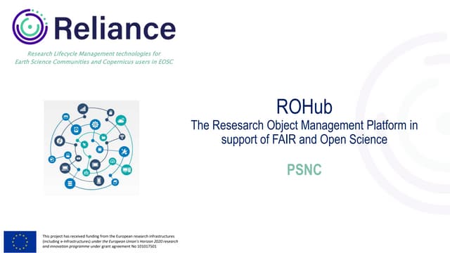ROHub - Research Object Management Platform Introduction