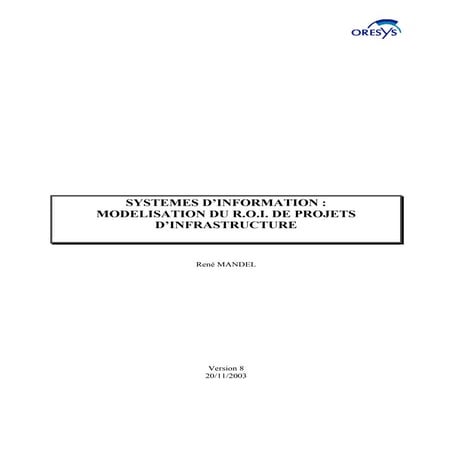 Roi infrastructure RM