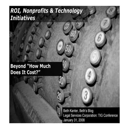 ROI: Nonprofit Technology