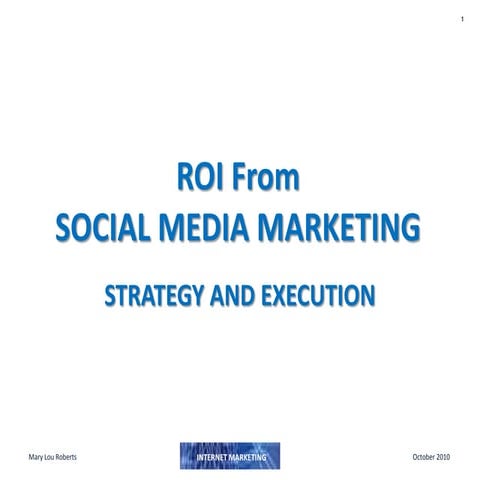 Roi from social media marketing