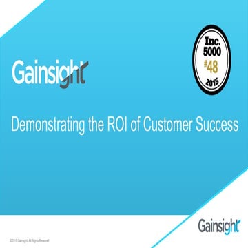 ROI of Customer Success