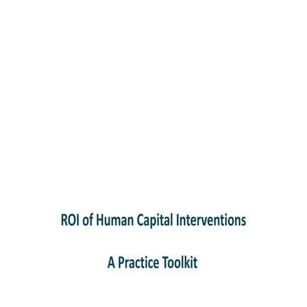 ROI For HR Practice Toolkit
