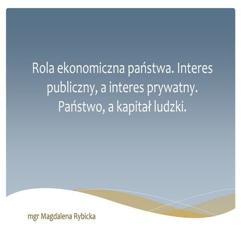 Rola ekonomiczna państwa ćwiczenia (2)