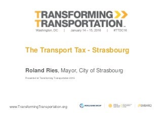 The Transport Tax - Strasbourg