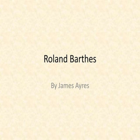 Roland barthes
